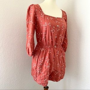 ⛔️ Arizona Jean Co. Romper Floral S Terracotta